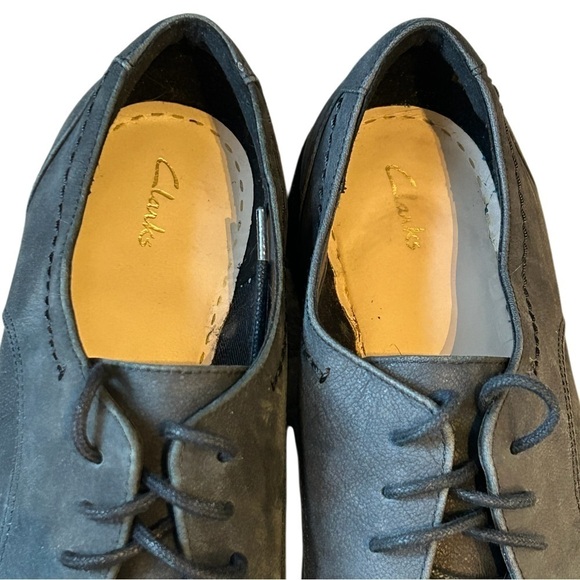 CLARKS LILLIA LOLA BLACK NUBUCK LEATHER PLATFORM CASUAL SHOES, WOMENS SZ 8.5 - Picture 6 of 9